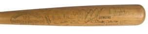 1964 New York Yankees Team Signed Half Bat With (24) Signatures Including Mantle
